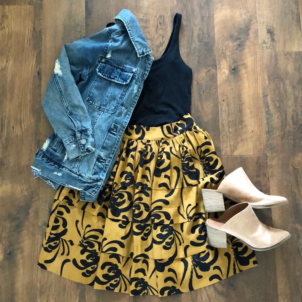 Anthropologie Knee Length Skirt